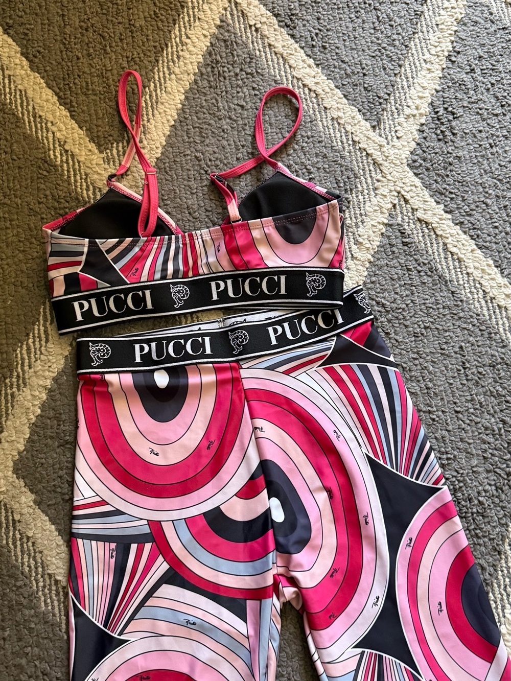 Emilio Pucci Black and White Logo Waistband Skirt - Picture 2 of 3